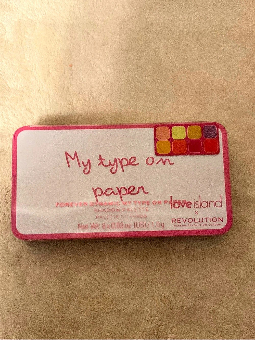 Revolution My Type on Paper Eyeshadow Palette Pink & Yellow NWT